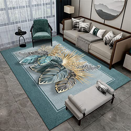 PHLCF Orientteppich Kleiner Teppich Für Schlafzimmer Entenei Blau Zuhause Wohnzimmer Esszimmer Schlafzimmer Outdoor Garten Rutschfester Verschleißfester Terrassenteppich 120X200cm