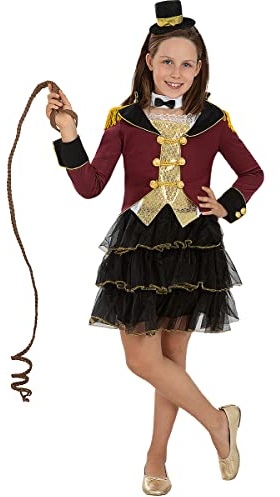 Funidelia | Disfraz de domadora para niña Domador, Circo, Original y Divertido - Disfraz para niños y divertidos accesorios para Fiestas, Carnaval y Halloween - Talla 3-4 años - Rojo