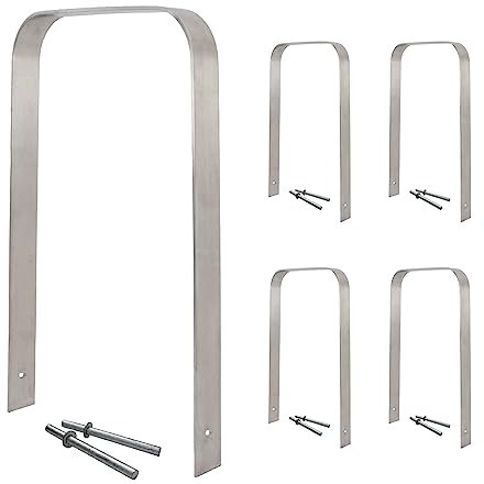 5x TRUTZHOLM Fahrradanlehnbügel Fahrradständer Anlehnständer aus Edelstahl 117 x 80 cm zum Einbetonieren