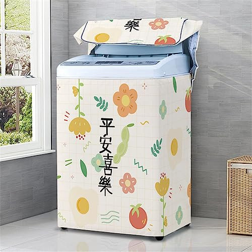 Odot Washing Machine Cover Top Load Waterproof Dustproof Washer Machine Dryer Protector Sunscreen Washer Dryer Cover for Most Top Load Washer Dryer (XXL,colored flowers)