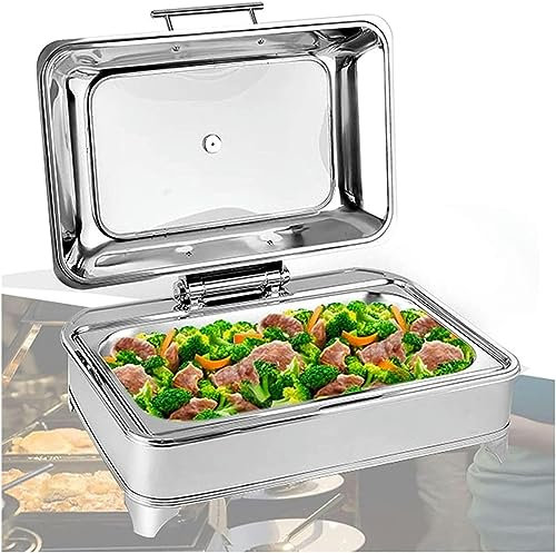 Chafing Dishes Chafing Dish, Food Warmers for Parties, 9L Commercial Buffet Servers and Warmers Chafing Dishes with Lids for Buffet Wedding Or Part - Keep Food Warm, 400W