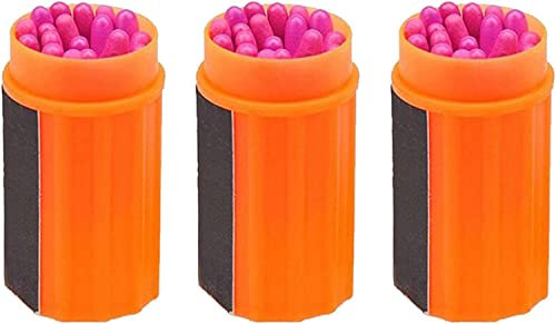 Hitburu Allumettes Anti-tempête Intempéries Kit Allume-feu,20 Pièces Allumettes Anti-tempête Intempéries Kit Camping Allume-feu À Bois pour Le Plein Air, Camping, Randonnée(1 Boîte/20 Pièces)