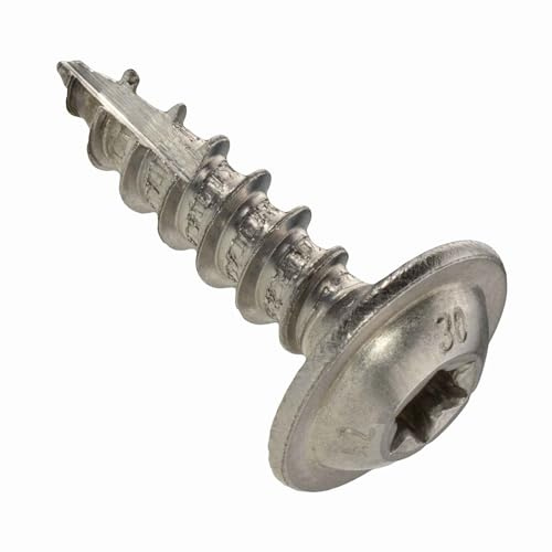 Tellerkopfschrauben 8 x 30 mm, Edelstahl A2-25 Stück, TX 40, ETA Zulassung mit Vollgewinde