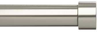 Umbra Cappa Gardinstång med 2,5 cm diameter, utdragbar teleskopgardinstång, set innehåller 1 gardinstång, vägghållare, fästmaterial och ändstycken, 91–168 cm, nickel