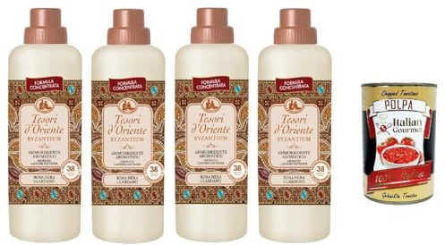 Italian Gourmet Tesori Italian Gourmet Ammorbidente Byzantium Rosa Nera | Konzentrierter Weichspüler für weiche Wäsche; profumo intenso, Duftnote, Gesamtnettogewicht 3,04 L + Kostenlos Polpa 400g