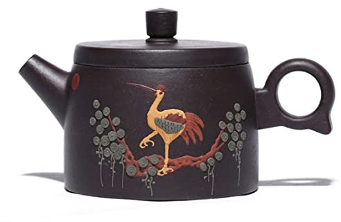 ASHSDI Tetera Marroqui Tetera De 7,7 Oz/0,23 L, Tetera De Arcilla Negra, Tetera De Arcilla Morada, Tetera Zisha, Tetera para El Hogar Tetera Turca