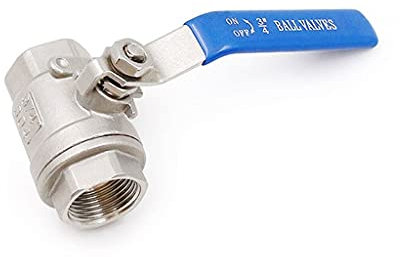 1pcs BSPT Female Stainless Steel SS304 2P Full Port Ball Valve With Vinyl Handle Thread Valves, For Water Project In Construction(3/8)