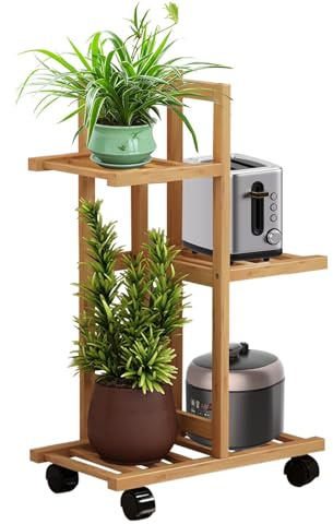 Scaffale porta plntes - scaffale per plntes da interno | Supporto per fioriera a più livelli con ruote, organizzatore di vasi da fiori a più livelli per patio, soggiorno, balcone, ingresso