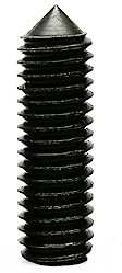 YZADSXCL 50 Stück M2 M2,5 M3 Länge 2–12 mm, schwarzer Innensechskant, konischer Endbolzen, Kegelspitze, Madenschraube(4mm,50pcs M2.5)