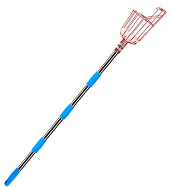 OFFSCH Herramienta Recogedora De Frutas Portátil Desmontable Acero Inoxidable Ligera y Práctica para Jardín Huerto Parque y Granja Ahorro De Esfuerzo Recolección