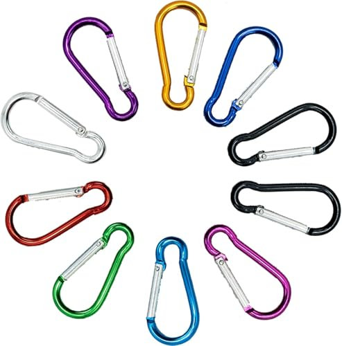 11 Pcs Carabiner Clip,Carabiner,Keyring Clip,46mm/1.6inch Multicolor Locking Key Chain Clips for Camping Traveling Hiking Keychains Keyring Outdoor