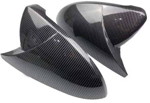 Spiegelkappen Für VW Für Golf 7 MK7 7,5 Für GTI Für Touran 2013-2020 Seite Rückspiegel Abdeckung Kappen Rückspiegel Abdeckung Auto Spiegelkappen(Carbon Look Black)
