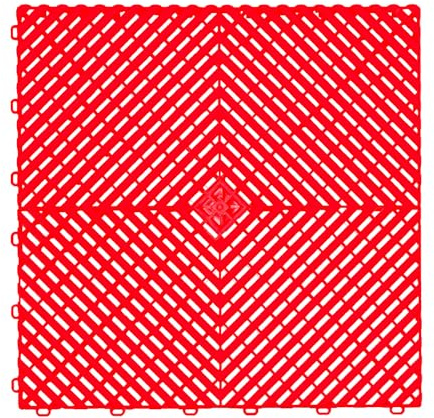 MOSAIK AERO - Lot de 5 m² - Dalles Clipsables PVC 40x40 pour Garage Atelier Terrasse - Usage Intérieur Extérieur - Pose Simple et Rapide - Couleur Rouge