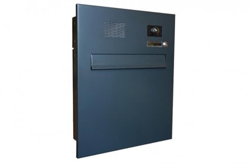 Kamera Durchwurfbriefkasten in RAL 7016 mit Busch-Jaeger Videostation 5 schwarz - A-04