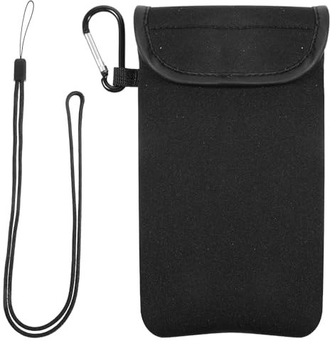 GEEHUA Custodia universale per cellulare con laccetto da collo, custodia impermeabile in neoprene per cellulare, borsa per cellulare per escursionismo e viaggio (17,5 x 9 cm)