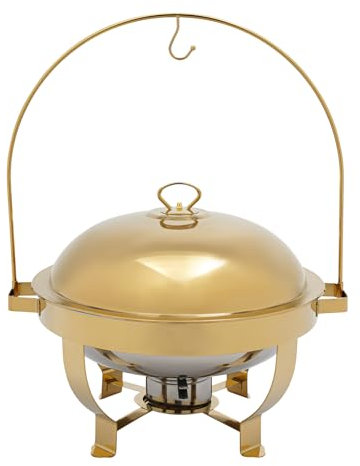 panfudongk Buffetwärmer Speisewärmer Speisenwärmer Chafing Dish Food Warmer Warmhaltebehälter Buffetset 8 L Kapazität Edelstahl Alkoholbrenner Ideal Für Hotel Restaurant Party