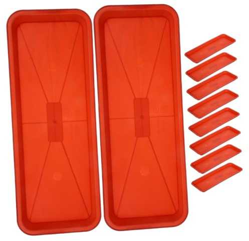 UKCOCO 10piezas Bandejas Rectangulares para Plantas de Jardín Bandejas Recolectoras de Agua para Plantas de Drenaje para Macetas Alféizar Ventana