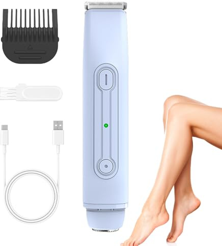 Afeitadora De Bikini Dispositivo recargable portátil de doble cabezal | Afeitadora Corporal Resistente Al Agua Recortadora corporal para línea bikini, axilas, brazos, piernas, zona íntima, mujer,