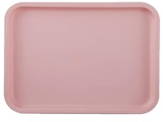 24,8 x 17,8 x 1,5 cm Plateau de service rectangulaire en plastique rouge clair pour servir la maison/restaurant/hôtel Organisateur