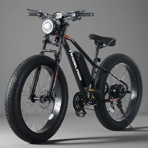 BSTSEL 26 inch Wheels Electric Bike Fat Tires for Adults with 36V 10.4Ah Removable Battery 21-Speed All-Terrain eBike, 250W Motor 25KM/H Electric Mountain Bike for Men Women, 4 Riding Modes