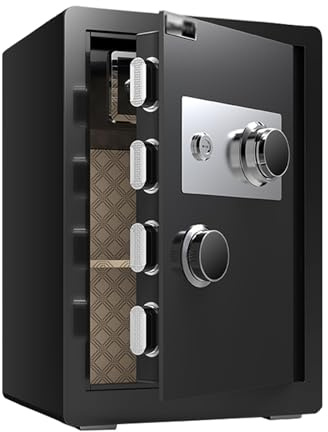 Caja de seguridad con combinación de esfera mecánica con llave para mayor seguridad, ideal para el hogar, la oficina y el hotel