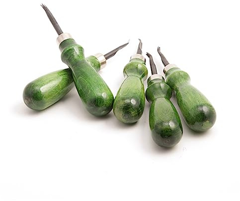 jojofuny Utensili per Lavorazione del Cuoio con Verde Cutter per Pelle da Strumento Manuale per DIY e Fai da Te per Artigiani e Appassionati