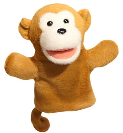 Sharplace Plüschtier-Handpuppenkopfhandschuhe, Rollenspiel-Rollenspiel-Witze, weiche Geschichtenerzählpuppen, Tierplüschspielzeug für den Kindergarten, AFFE