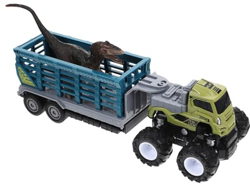 Toddmomy Camion Giocattolo Inerziale in Lega Rimorchio Animale Veicolo Giocattolo Da Traino Senza Batterie Per Ragazzo Ragazza Ragazza