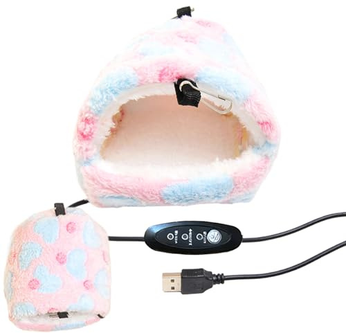 Generisch Calefactor para Jaula de pájaros | Hamaca de Peluche | Casa para Loros – para periquitos inseparables, Canarios, Conejos, cobayas, Chinchilla, Periquito