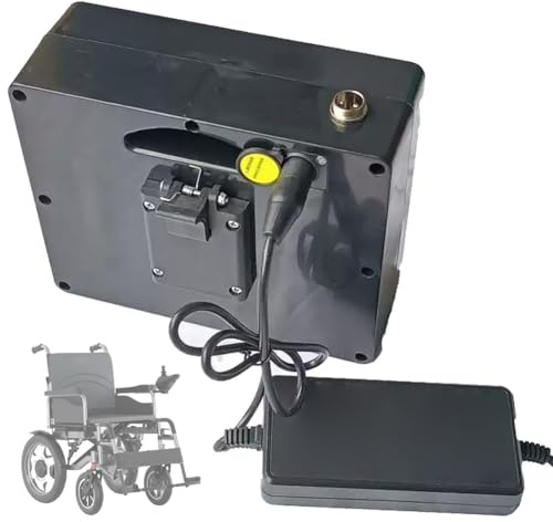 ZXLLAFT Lithium Battery 24V 20Ah 12Ah Replacement Battery 6.6Ah 26Ah 30Ah Rechargeable Batteries 24V Electric Wheelchair Batteries with Charger and Fixing Buckle,24V12Ah