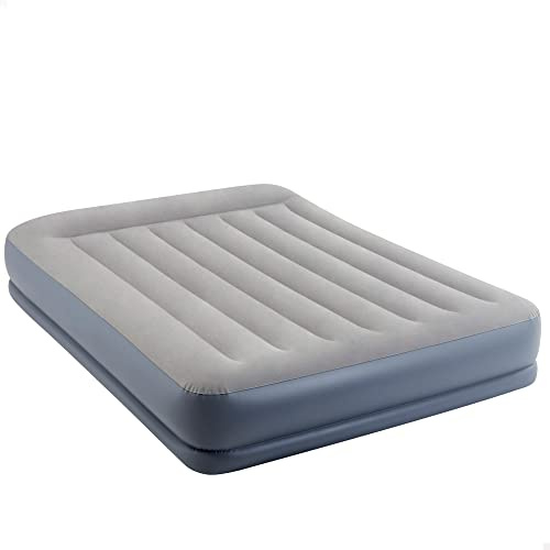 Intex – Luftsäng 64118 Dura-Beam standardvilokudde, medelhöjd 203 x 152 x 30 cm färgglad, Kalifornien King