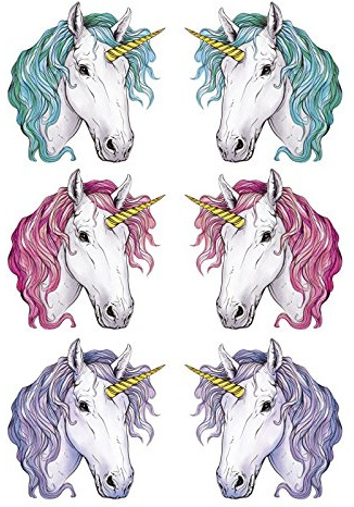 Ideen mit Herz Color Bügeltransfers, Din A4, Einhorn: Sunset, Moonlight, Daydream | Textilien wie T-Shirts & Taschen mit Bügelmotiven verzieren | Bilder schnell & einfach aufbügeln | DIY Textildesign