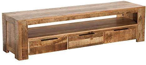 Riess Ambiente Massives TV-Board Iron Craft Mango 170cm 3 Schubladen TV-Schrank Wohnzimmerschrank