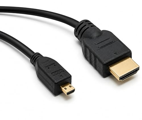 Dragon Trading Câble HDMI vers micro HDMI V1.4a compatible Full Ultra 4K HD Résolution prend en charge Ethernet 3D Compatible avec tablettes Go Pro, smartphones, caméscopes, appareils photo, etc. 5 m