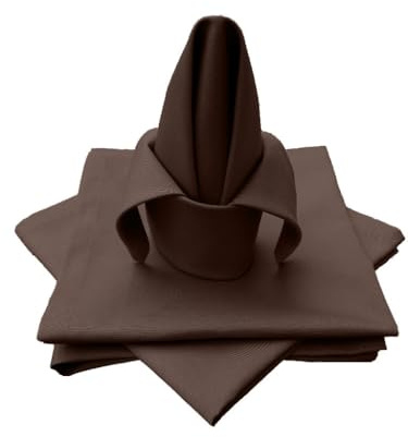 Lemos Home Servilletas de Tela, 4 Unidades, 100% algodón, colección Concepto, Color y tamaño a Elegir (Juego de 4 servilletas de Tela, 45 x 45 cm, Chocolate)