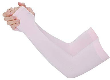 Sonnenschutzhandschuhe 2 Paar Arme Sleeves Sommer Sonne UV-Schutz Eis kühlen Radfahren Laufen Angeln Klettern Fahren Armabdeckung Warmers for Männer Frauen (Color : Pink, Size : 2pairs)