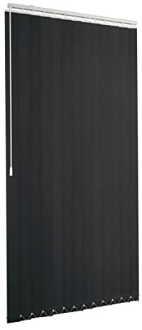 Ventanara® Lamellenvorhang durchgehende Schiene Komplettset Vertikaljalousie 89mm inkl. Montagematerial (Anthrazit (tageslicht), 250 x 180 cm)