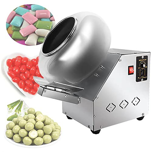 Máquina Eléctrica Pequeña Para Recubrimiento Azúcar, Máquina Pulidora Recubrimiento Chocolate, Diámetro Grande 30 Cm/Con Panel Ajuste Velocidad, Para Industrias Farmacéutica Y Alimentaria