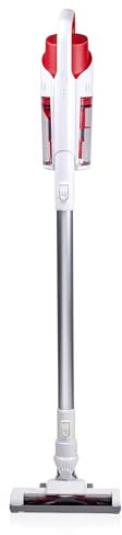 Dirt Devil 2-in-1 Akku Staubsauger - DD9002 - 150W - Hand- und Stielstaubsauger - Inklusive Kombibürste und Düse - Akkulaufzeit bis zu 30 minuten uten - 2 Einstellungen - Weiß/Rot