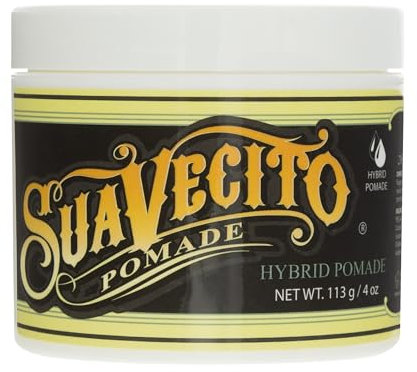 Suavecito Hybrid Hair Pomade For Men, Medium Hold High Shine Hybrid Oil and Water Based Pomade, Reworkable 4oz/113g