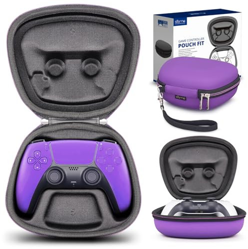 sisma Etui Rangement Compatible avec Manette sans Fil de Officielle PS5 DualSense, Pochette de Voyage pour Ranger et Protéger Manette Wireless de Playstation 5, Housse de Transport, Violet