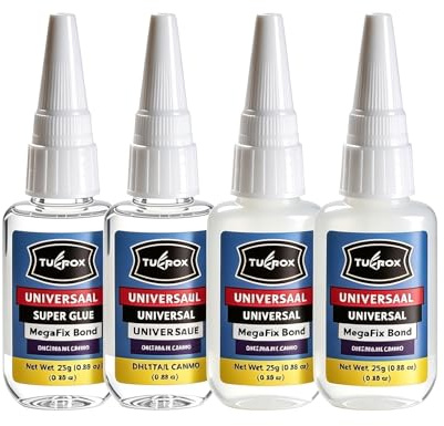TUFROX 100G Extra Strong Super Glue – Industrial Strength Clear Adhesive, Fast Drying for Metal, Aluminium, Copper, Plastic, Wood, Leather & All‑Purpose Repairs