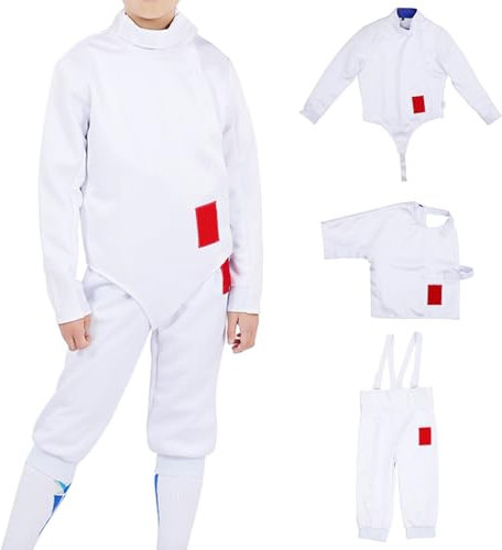 DJJYCTNM Costume Uniforme de Sport D'escrime 350N-ensemble de Gilet de Veste de Pantalon Unisexe pour Le Sabre D'épée de Fleuret (Color : Right Hand, Size : 60#)