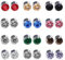 OIGWBPH 12Paar Kristall Strassstein Magnet Clips Nicht Piercing Ohrringe Modeschmuck Ohrstecker Creolen Ohrstecker stilvolle Ohrringe hypoallergen Set für Frauen Mädchen