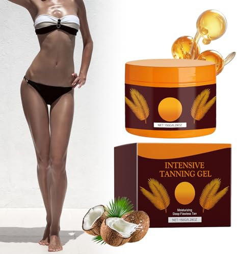 Tanning Accelerator Sun Cream, 150g Gel Abbronzante Intensivo for Body Protection - Fast Tanning Cream for Indoor Solarium and Outdoor Use