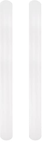 sourcing map Mattarello antiaderente per fondente, in polipropilene, 43 cm x 3,5 cm, colore bianco, 2 pezzi