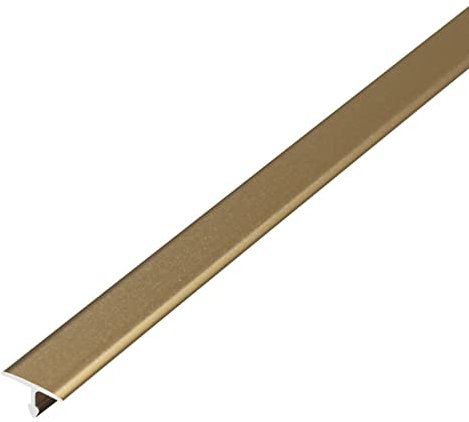 Zjpgcsdsc T-Form-Bodenübergangsleiste aus Aluminium, Metall-T-Leisten-Spaltkappe, lang, 90 cm, Nahtabdeckung for Inneneingangsteppich zu Fliesen, schmaler Bodenreduzierer, Titanium Gold