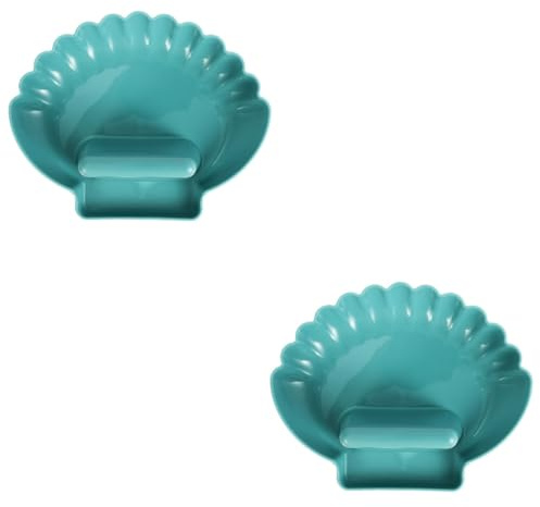 Amosfun 2 Pz Supporto Multifunzionale Per Coperchi Teglie Da Cucina Porta Cucchiaio a Forma Di Conchiglia Poggia Cucchiaio Resistente All'usura Coperchio Della Pentola Green Addominali