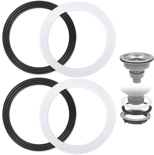 2 Set 110 mm O Ring Seal Washer, Bath Plug Seal Washer Gasket, 110mm Seal Strainer Basket Replacement, Sink Drain Accessories for Push-Type Pop up Sink Drain Plug Metal Basin Plugs