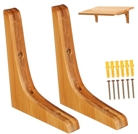 Garneck 2stücke Holzregalhalterung Schwebende Wandmontage Regalstützhalterung Für Kleine Regale Mit Stabilem Halt Und Runder Ecke
